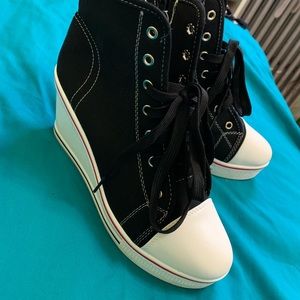 New fashion wedges high lacing elevator shoes